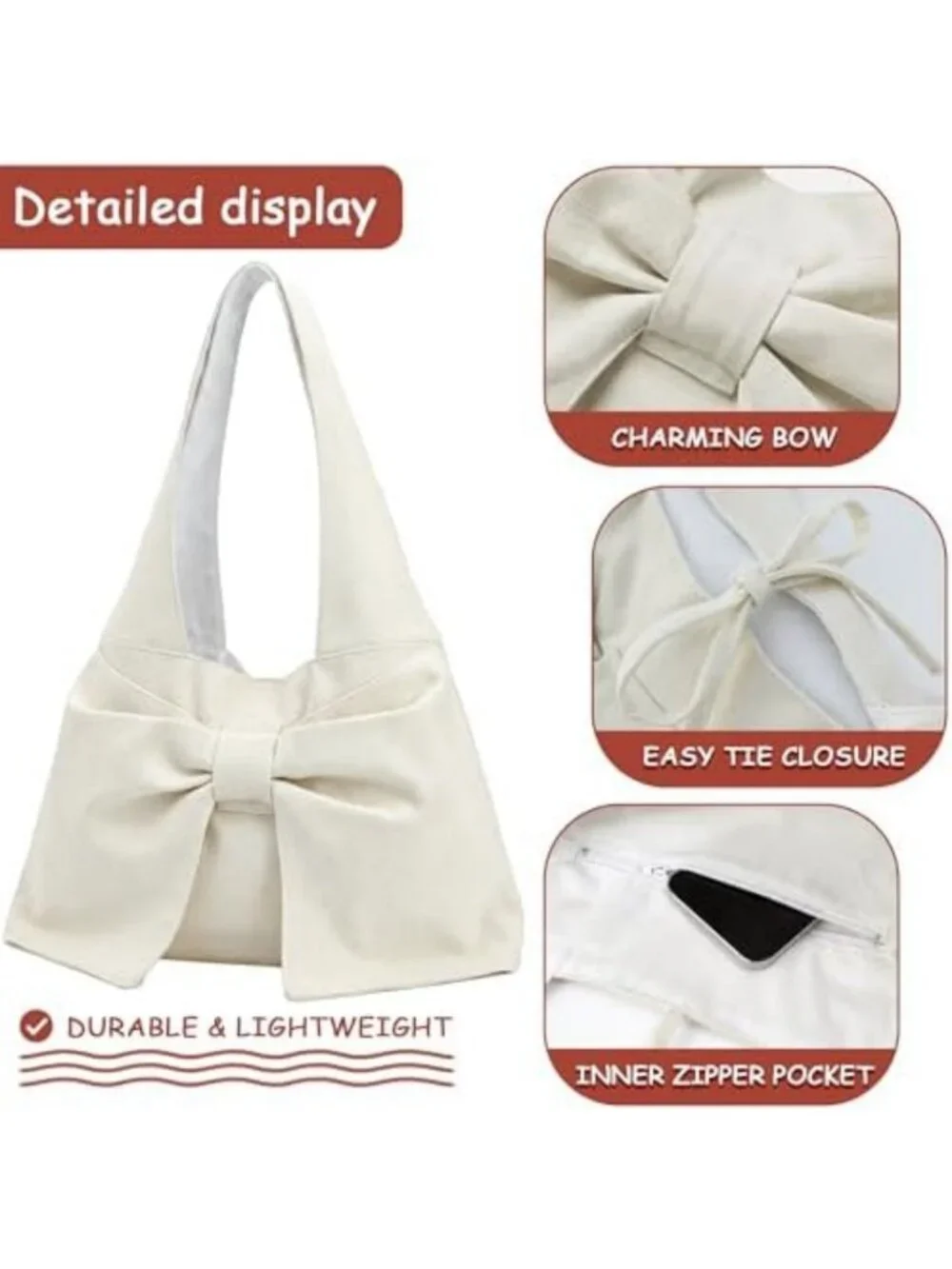 Cute Heart Shaped Canvas Tote Bag for Women, Reusable Shoulder Grocery Bag with